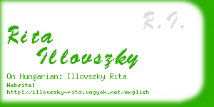 rita illovszky business card